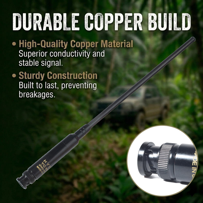 BNC 27MHz Telescopic Antenna for Uniden Cobra Handheld CB Radio | 42.5" Full Extended 6-section High Gain Portable CB Antenna