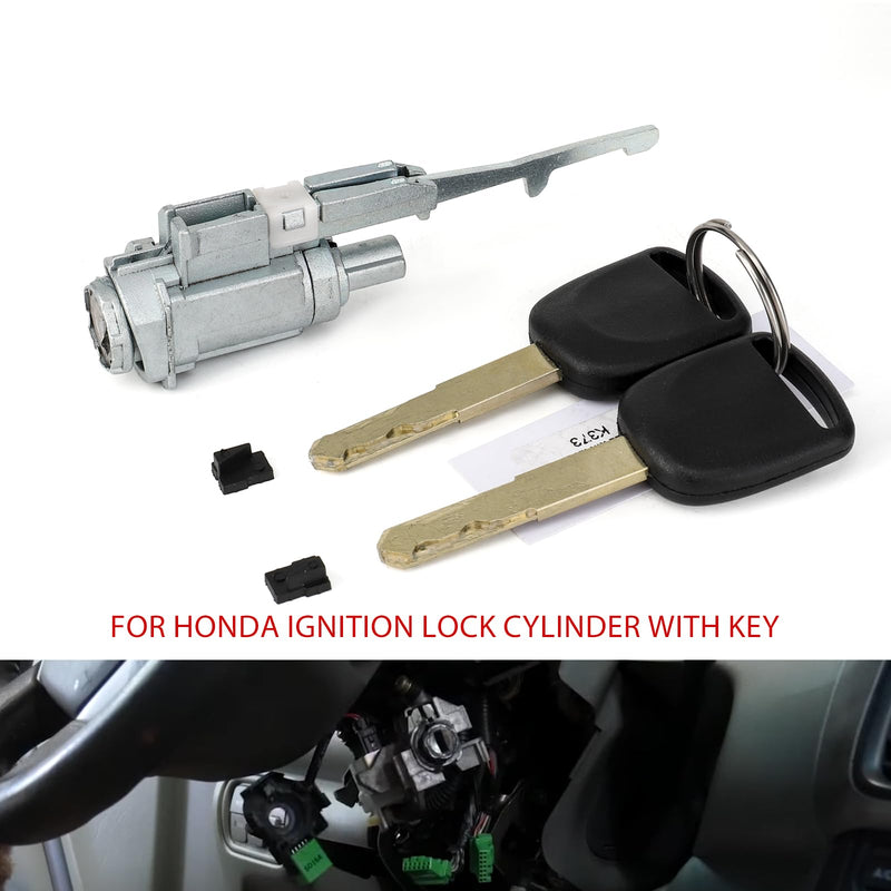 Ignition Switch Lock Cylinder w/ 2 Keys Compatible with Honda Accord Civic Crosstour CR-V CR-Z Element Fit Insight Odyssey S2000 Acura MDX RDX TL TSX ZDX 06351-TE0-A11