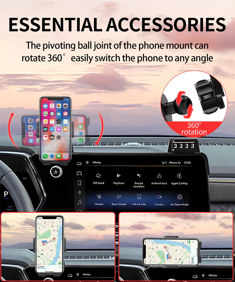 Car Phone Holder for 2023 2024 2025 2026 Chevrolet Colorado Accessories 11.3 Inch Screen Fixed Clip Cell Phone Mount Hands-Free 360 Degree Rotation