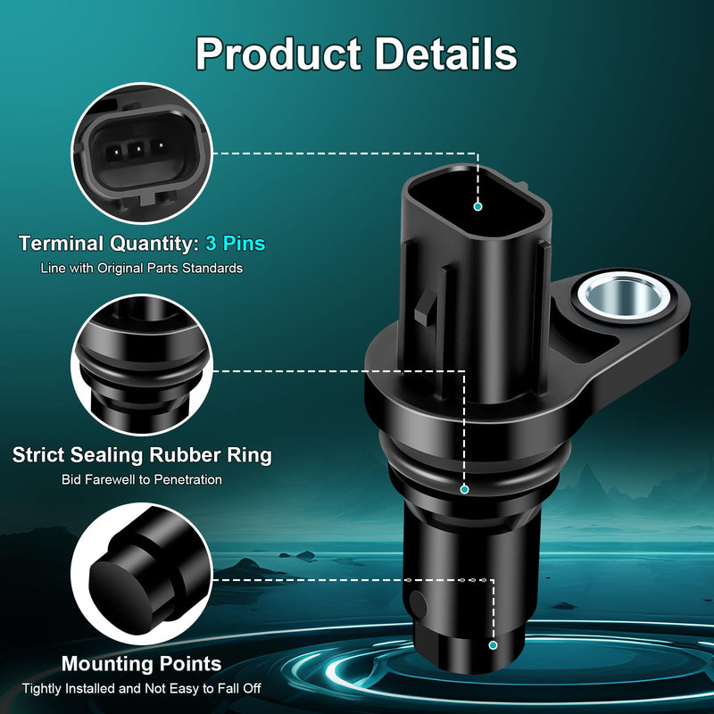 Camshaft Position Sensor Compatible with Toyota Camry RAV4 Corolla Prius Highlander Sienna 4Runner Matrix Avalon Venza & Lexus ES300h NX300h & Scion tC xD, Pontiac Vibe Replaces 90919-05060 PC559 2Pcs
