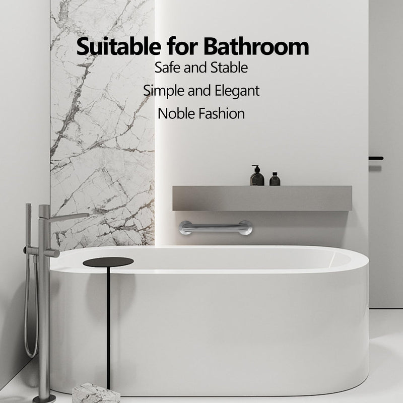 Shower Grab Bar, 2 Pack 16 Inch Brushed Nickel Bathroom Safety Bar, 1.25" Diameter 304 Stainless Steel Grab Bars for Bathtubs and Showers, Handicap Shower Grab Bar for Seniors Elderly