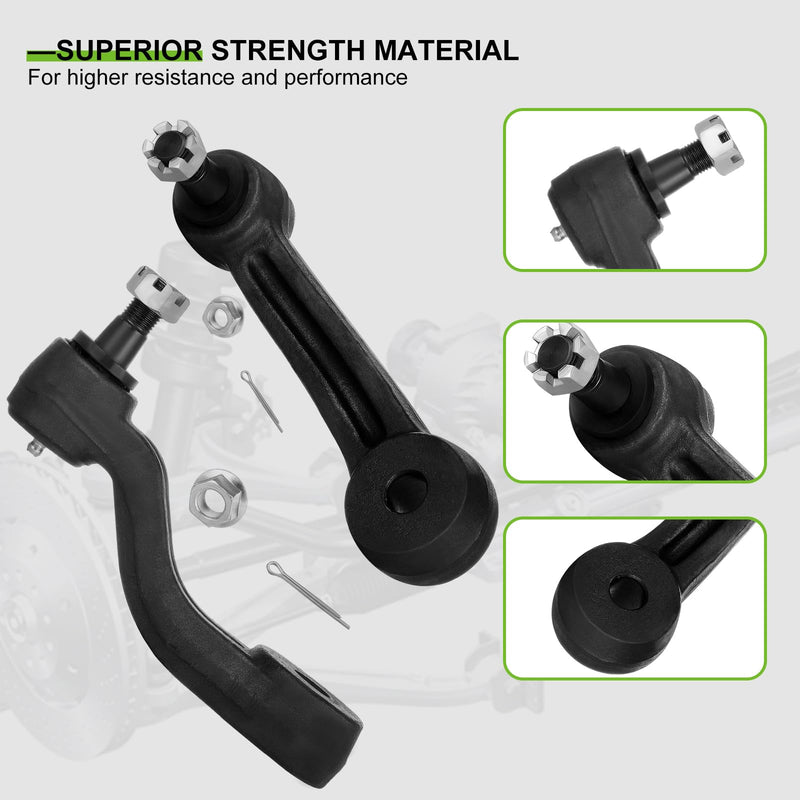 SCITOO 8pcs Front Suspension Kit Idler Arm Pitman Arm Inner Outer Tie Rod End Replacement for Chevy for GMC C1500 C1500 Suburban C2500 C2500 Suburban C3500 Tahoe Yukon