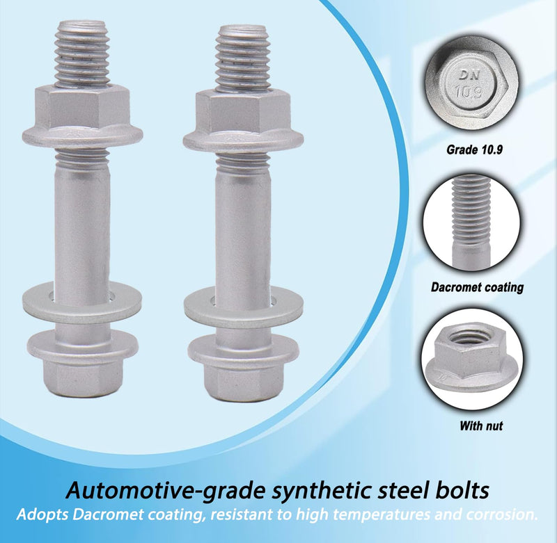Front Lower Shock Mount Bolts Kit Compatible with Toyota Sequoia 2001-2007, Tacoma 1995-2004, Tundra 2000-2006