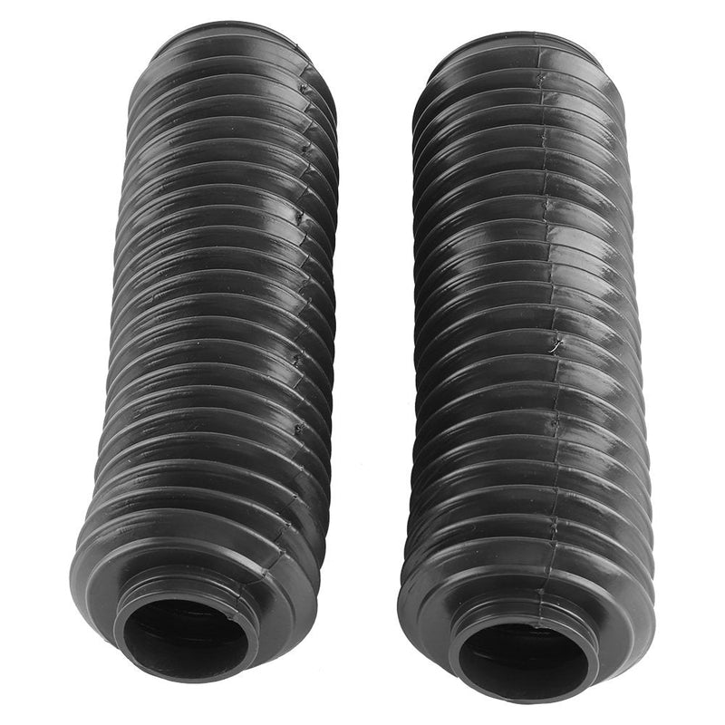 EVGATSAUTO Fork Shock Cover, Pair Black 23cm/9"1 Length Motorcycle Front Fork Tubes Boots Rubber Sleeve Shock Cover Shock Absorber Gaiters For CAR ATV Dirt Bike