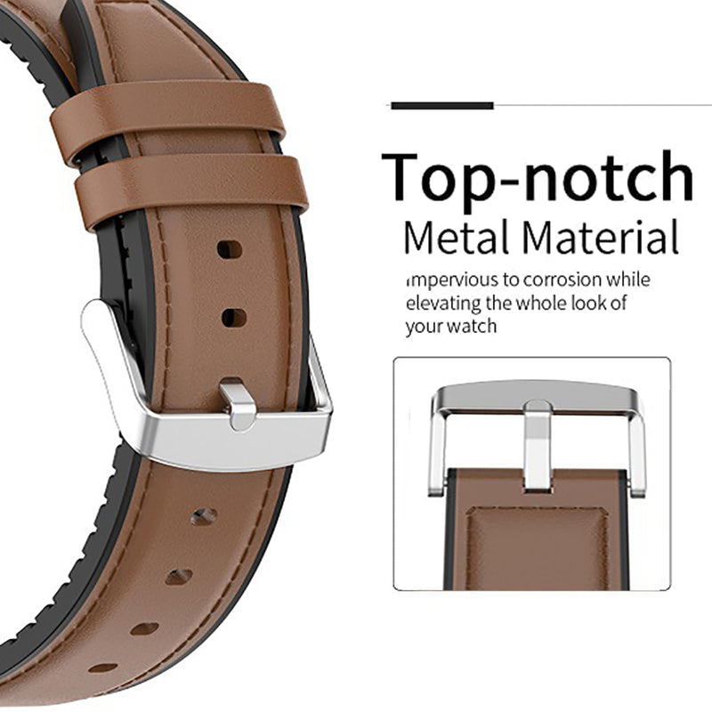 Compatible for Gard Pro Ultra 3 Bands, Leather Silicone Breathable Replacement Smartwatch Strap Wristband Compatible for Gard Pro Ultra 3, ULTRA 2+, HEALTH 3 48mm, 41mm, HEALTH 2+, 2 Smart Watch Brown 22mm size band