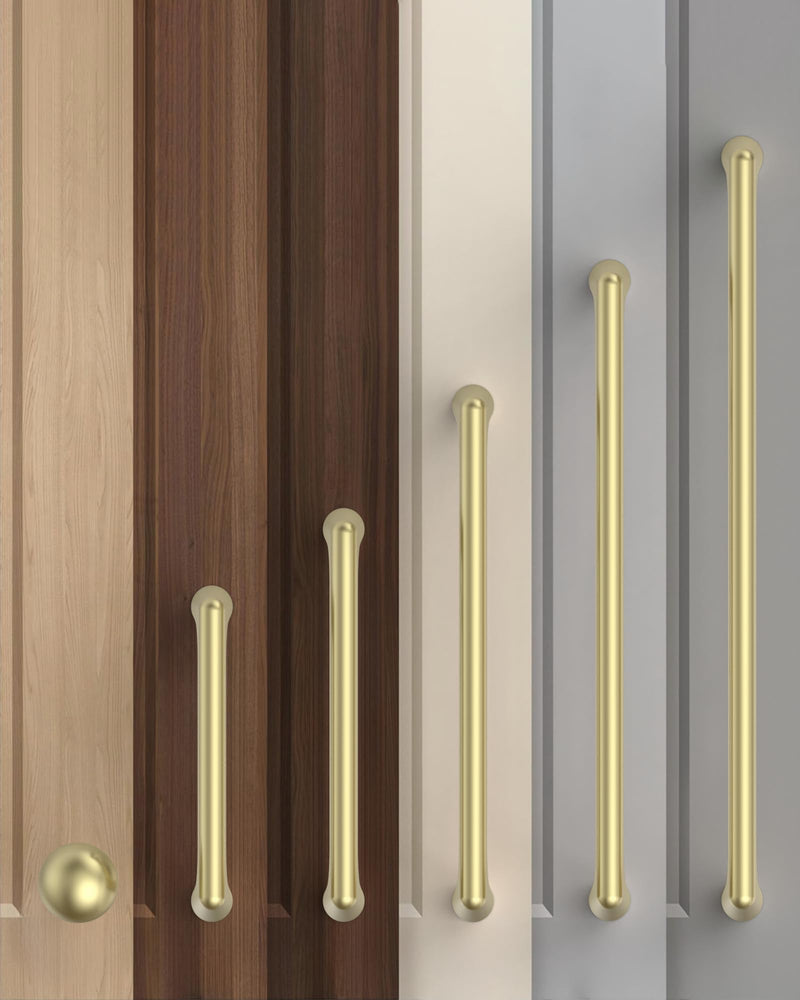 10 Pack 5"(128mm) Brushed Gold Cabinet Pulls Kitchen Cabinet Handles Drawer Handle Cupboard Hardware for Cabinets 5" Hole Center 10