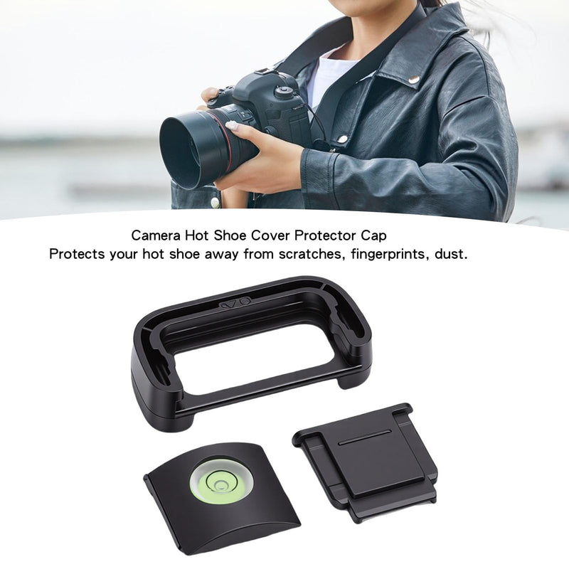 Generic Eyecup Viewfinder, Hot Shoe Cover Protector and Bubble Level for A7C Camera, with Soft Silicone Eyepiece to Block and Protect Flash Interface