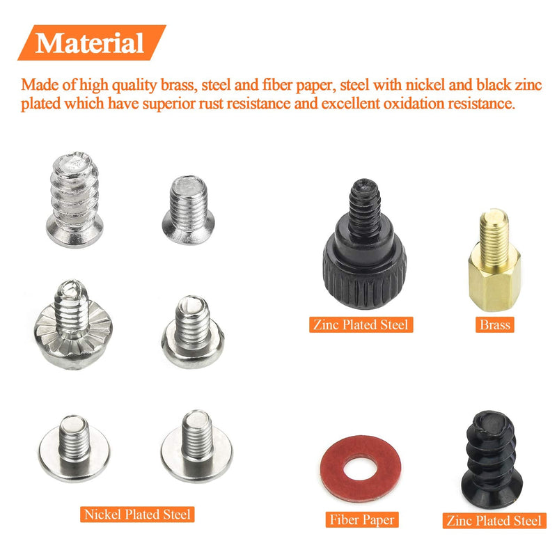 420 Pieces Computer Standoffs Screws Assortment Kit for 2.5" SSD, Hard Drive, Computer Case, Motherboard, Fan Power Graphics