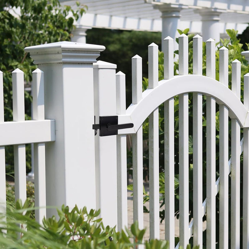 JUBEST Gate Latch, Heavy Duty Swinging Gate Latches Double Sided Gate Hardware for Right Inswing Door, Widely Used on Outdoor Fence, Wooden Gates, Pool Gate, Backyard Gate GL01-R