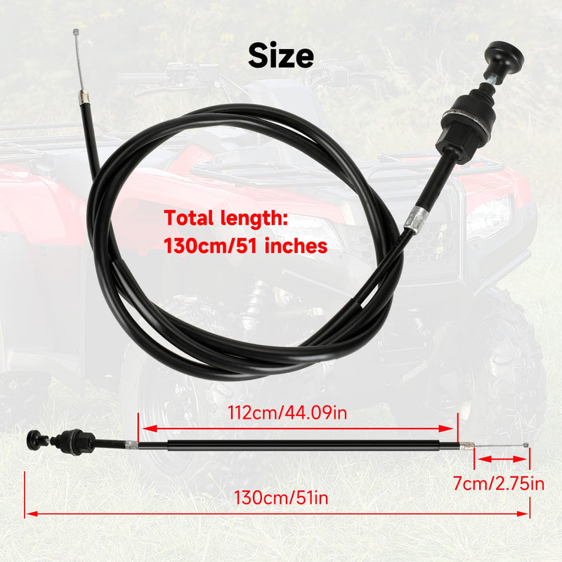 Choke Cable for Rancher 350 TRX350 TRX350FM TRX350TM TRX350FE 2000-2006 Fourtrax 300 350 Foreman 400 ATV 4 Wheeler Quad with Starter Valve Plunger Kit Part 17950-HN5-671 TRX350 Choke Cable
