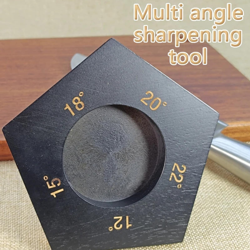 Rolling Knife Sharpener with 2 Diamond Disc and 2 Corundum Disc, Rolling Knife Sharpener Kit with 5 Magnetic Angle Offer 12/15/18/20/22° for Kitchen Knives (SET-B) SET-0