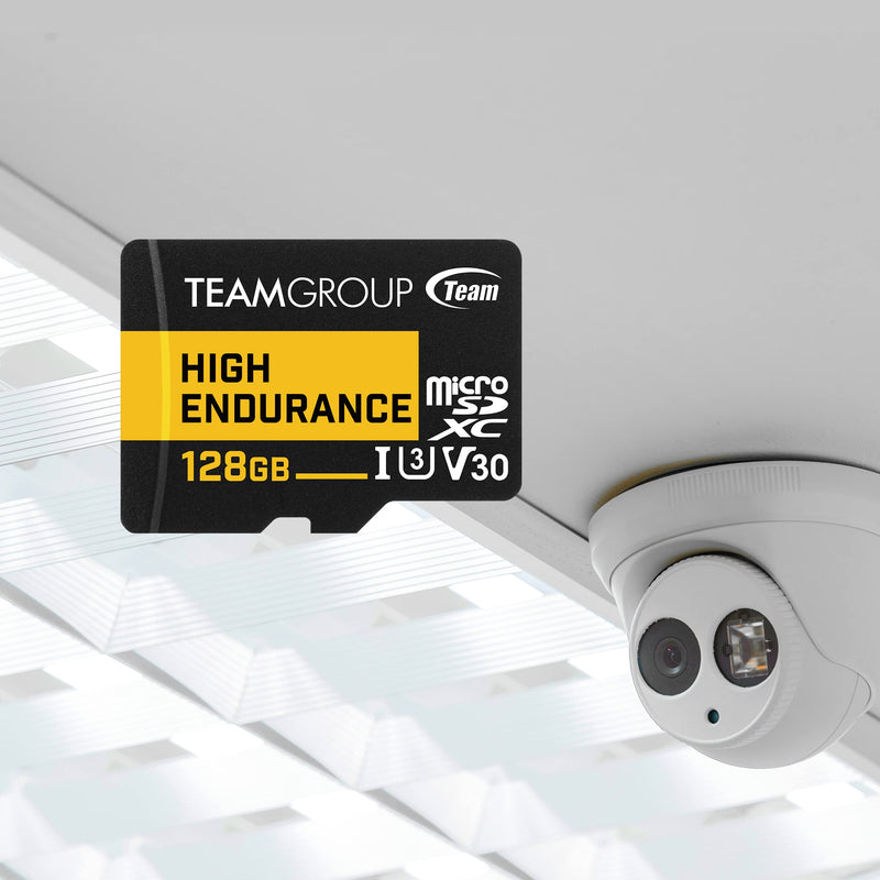 TEAMGROUP HIGH Endurance 128GB 2 Pack Micro SDXC UHS-I U3 V30 100MB/s Designed for Monitoring Stable Durable Long Lasting Flash Memory Card Security Camera 4K&Full HD Video Recording THUSDX128GIV3067 128GB (2PACK)