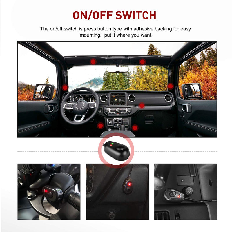 Nilight 16AWG Off-Road LED Light Bar Wiring Harness Kit 12V Relay On/Off Rocker Switch -2 Leads,2 Years Warranty 16AWG-2 Lead