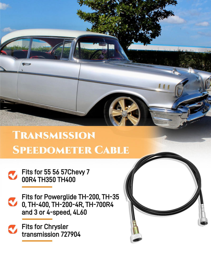 7641443183 Transmission Speedometer Cable Fits for 55 56 57 Chevy 700R4 TH350 TH400 TH-200,TH-350 TH-400 TH-200-4R TH-700R4,Compatible with Chrysler transmissions 727,904