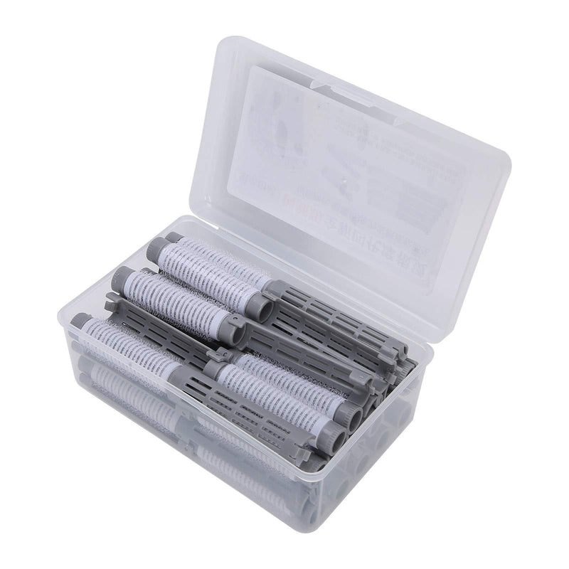  [AUSTRALIA] - Hair Perm Kit, 20pcs Rods Large Kit for Women, 20pcs Fluffy Hair Perm Rods with Clips for Soft and Plump Curls, Hairdressing Tool Kit Fluffy Roller Curler Hairdressing Styling Tool (Grey) Grey
