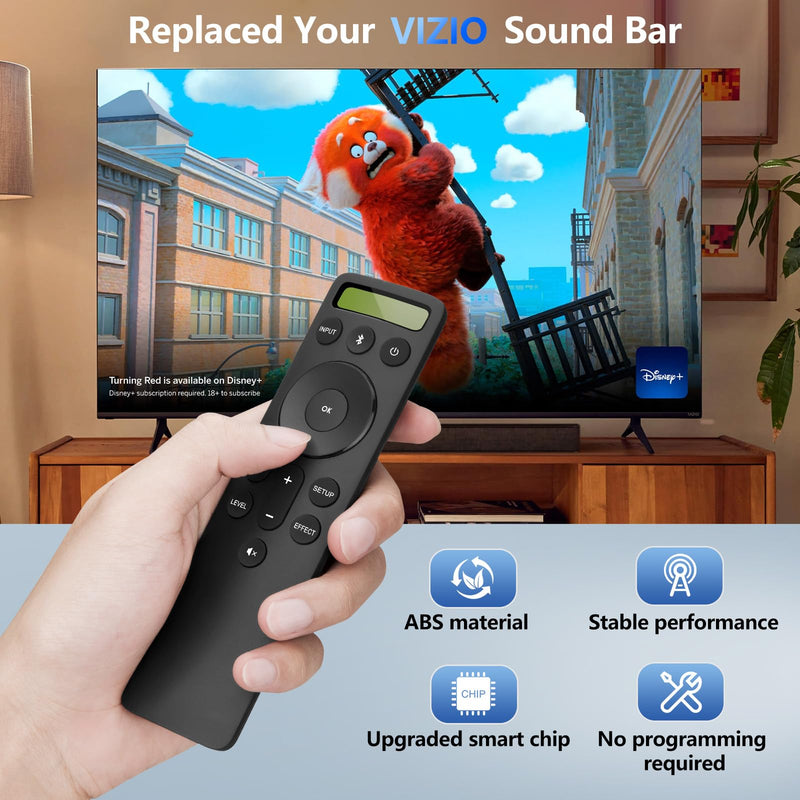 for VIZIO-Soundbar-Remote-Replacement，Backlit Display Remote for Home Theater Sound Bar，D21-H D51-H D512-H for VIZIO M/V/P Series Home Audio Sound System for VIZIO Soundbar Remote