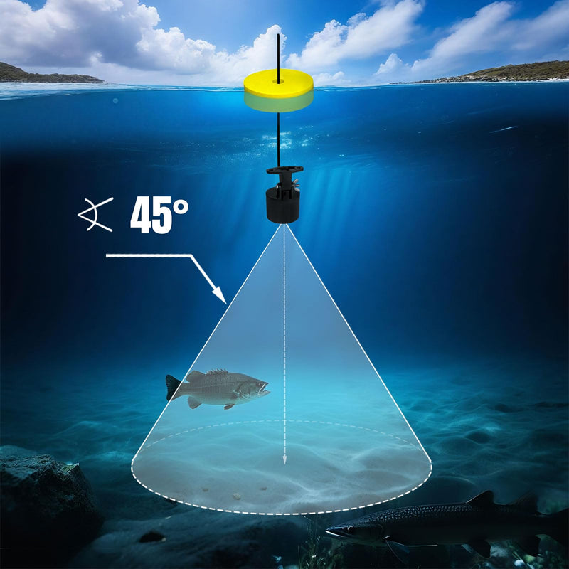 Portable Wired Fish Finder Ice Kayak Fishing Gear Water Depth Finder Handheld Fishfinder LCD Display Sonar Transducer Basic with Water-Resistant Bag