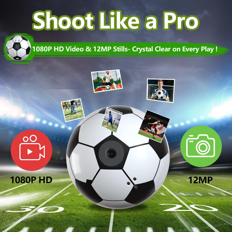 2026 Mini Keychain Ball Camera - 1080P FHD Tiny Digital Cameras with 16GB Card, 0.96" Screen & 12 Filters, Funny Compact Micro Pocket Cam Gift for Sports Fans,Kids,Birthdays,Party