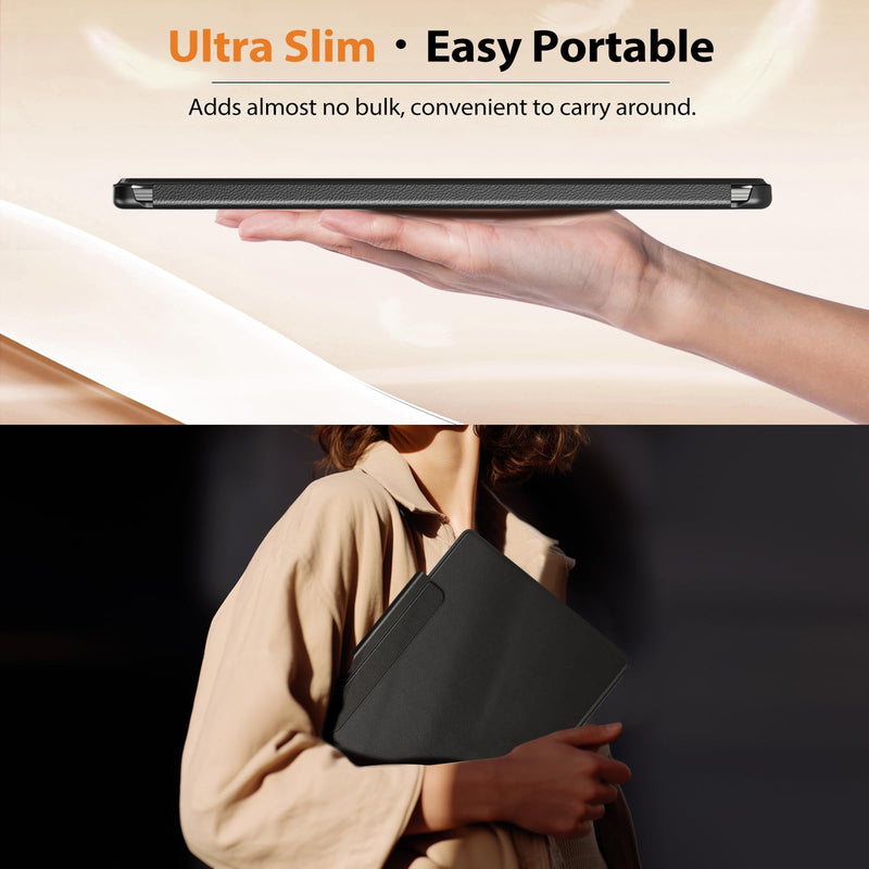 TiMOVO Case Fit for Remarkable Paper Pure 10.3'' 2026 with Clasp, Black | Slim Lightweight Hard Back Shell Folio Cover with Magnetic Clasp Design to Hold The Pen, Support Auto Wake Sleep A-Black