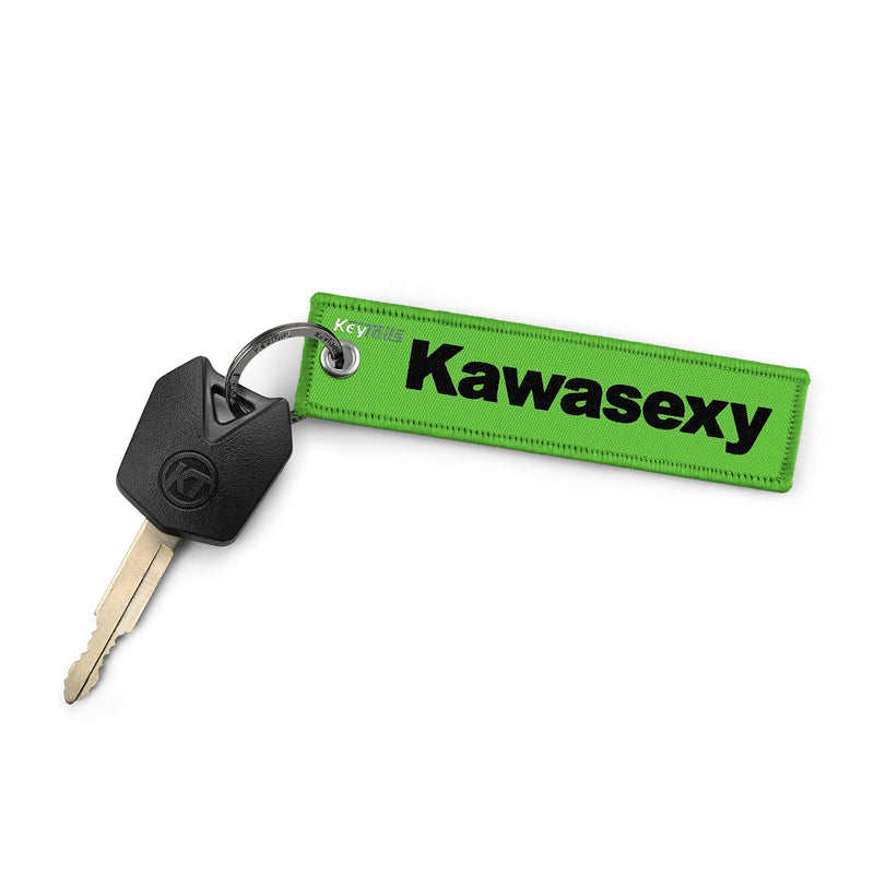KEYTAILS Keychains, Premium Quality Key Tag fits Kawasaki Motorcycle, Car, Scooter, ATV, UTV [Kawasexy] Green