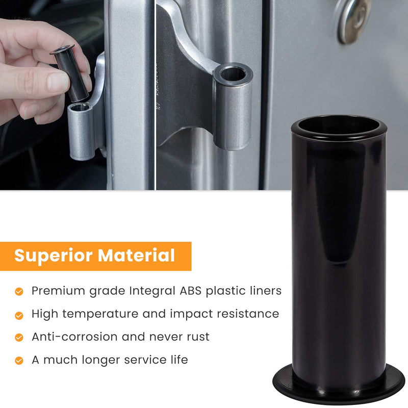 Door Bushing Removal Tool Hinge Liners For Jeep Wrangler JK JKU JL JLU Sports Sahara Freedom Rubicon Unlimited & Gladiator JT 2/4-Door 2007-2018 2019 2020 2021 2022 2023 2024 (9 Pcs)