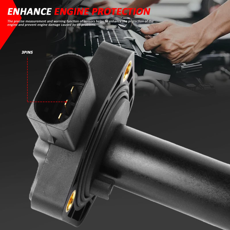 12617607910 Oil Level Sensor 2000-2025 for BMW E87 E82 E90 E93 E92 F07 E60 F10 F11 F06 E64 F12 E63 F13 E66 F02 F04 E84 E83 F25 E53 E70 Peat# 12617567723 12617549805 12617540351 12617506689