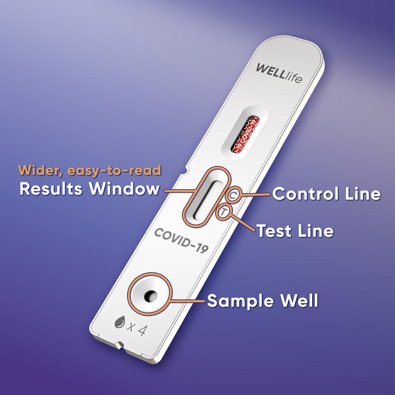 WELLlife Covid-19 Antigen Home Test, Covid Home Test 1 Test FDA Authorized with 10 Minute Results, Easy to use & No Discomfort 1 Count (Pack of 1)
