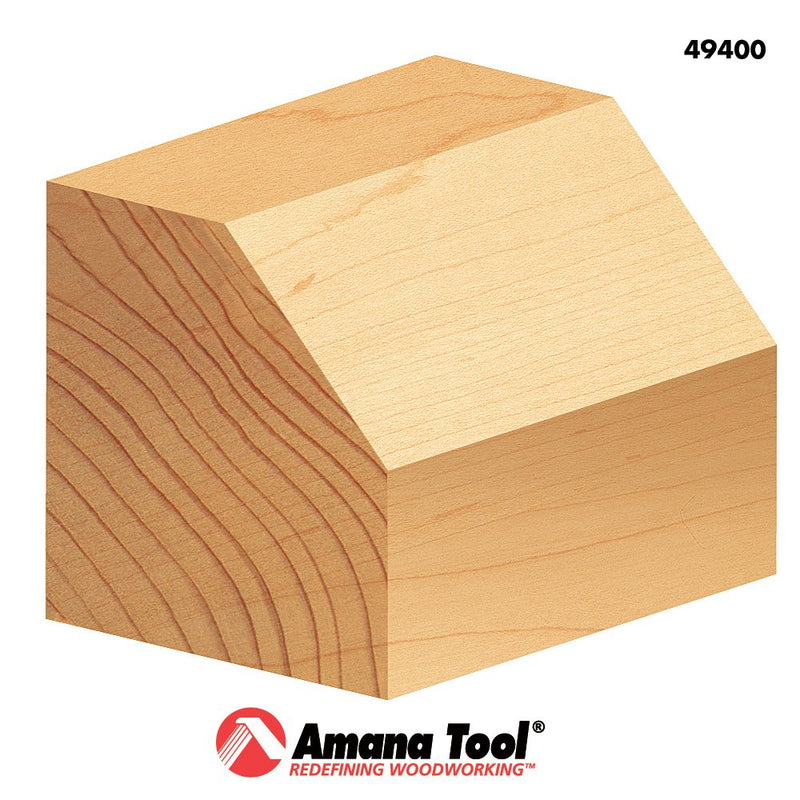 Amana Tool - 49400 Carbide Tipped Chamfer 45° x 1-1/4 Dia x 1/2 x 1/4" Shank