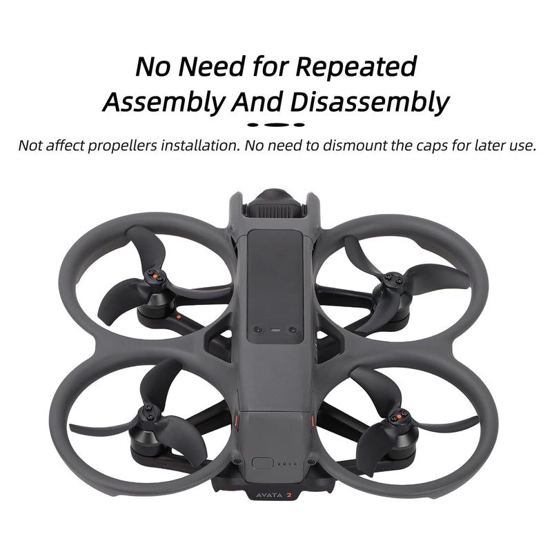 Avata 2 Motor Cover Cap for DJI Avata 2 Drone Accessories, Dust-Proof Waterproof Aluminium Motor Protector Cap for DJI Avata 2 Black