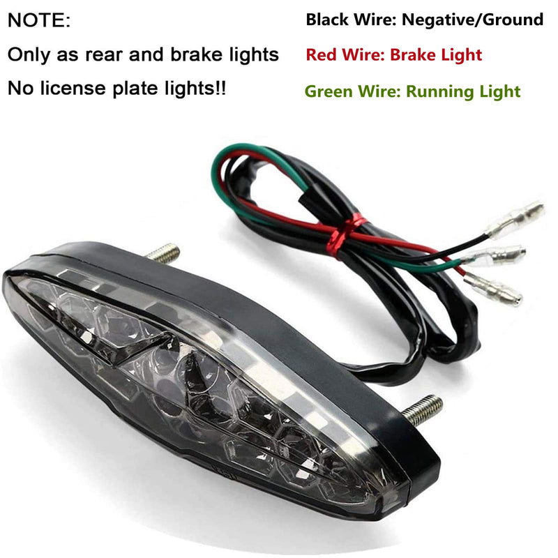 CICMOD Motorcycle Led Brake Running Tail Light 12V Universal for Quad ATV Dirt Bike Custom Chopper Type A