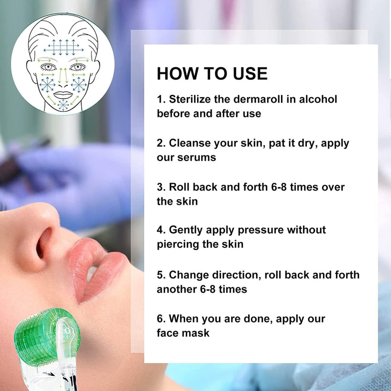 KOI BEAUTY Derma Roller 2.0 – 200 REAL NEEDLE, Professional Microneedling Roller for Hair &Beard Growth at Home, Micro Needling Roller Titanium for Face Body Scalp for Women Men #2.0