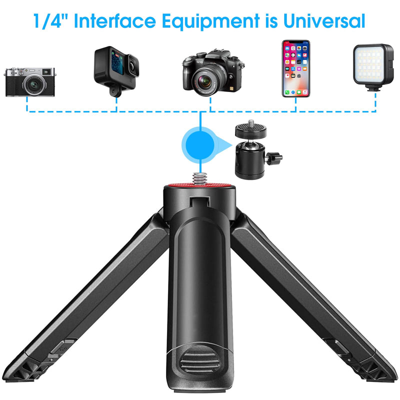 KT-26 Mini Plastic Camera Tripod, Portable Selfie Stick Handle Desktop Webcast Camera Tripod, Suitable for Camera Webcam Cell Phone Stand Selfie Stick Vlog Tripod