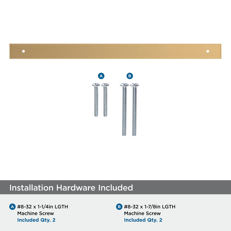 Amerock Maymont 12-5/8 inch (320 mm) Center-to-Center Rectangle Champagne Bronze Cabinet Pull Backplate, BP37594CZ