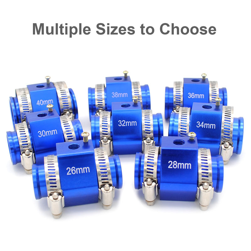 Water Temperature Gauge Adapter,Water Temp Meter Gauge Radiator Sensor Adaptor Clamps (34mm) 34mm