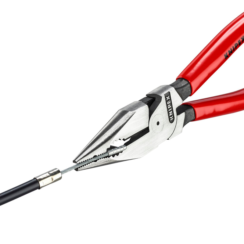 KNIPEX Tools 08 21 185 Needle-Nose Combination Pliers, 7-1/4" | bike-hand-tools Plastic Dipped Handles