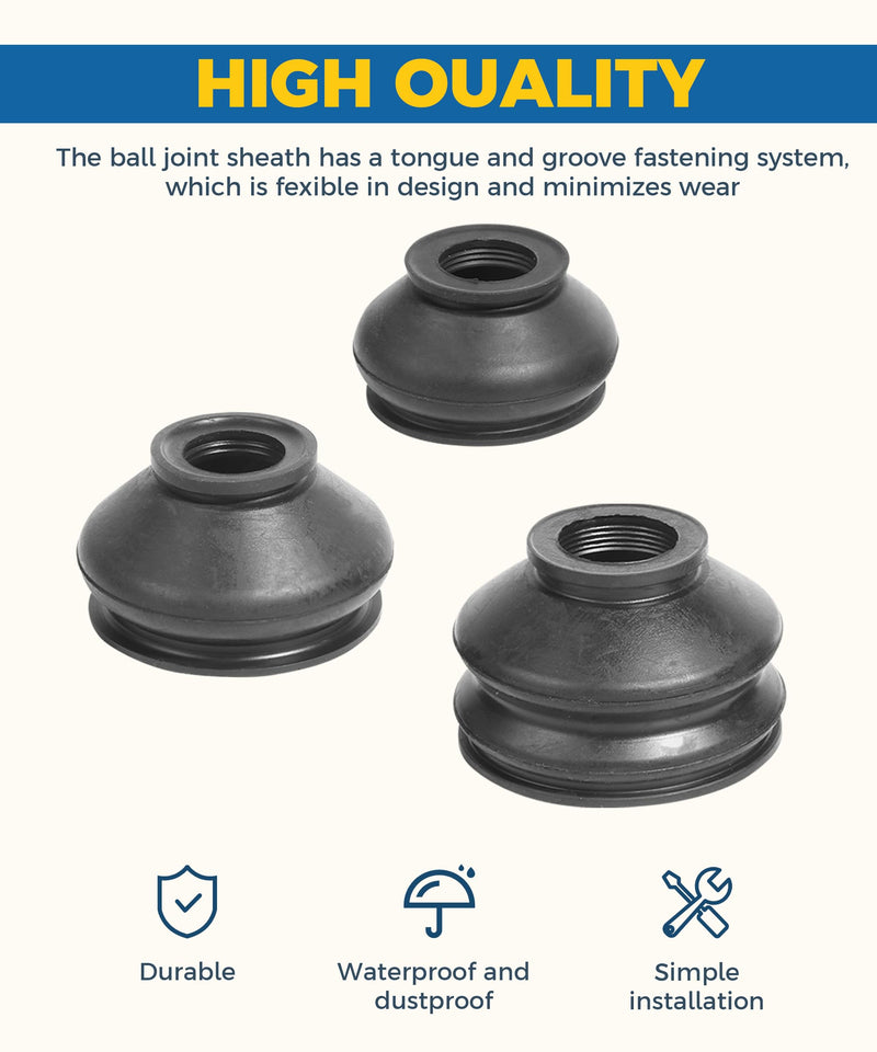 6PCS Ball Joint Boot,Car Accessories Rubber Joint,Dust Boots Cover,Turn To Rod Arm Ball Joint Head Dust Protection Rubber Cover,Ball Joint Rubber Dust Boot Covers,Suitable to Most Vehicles