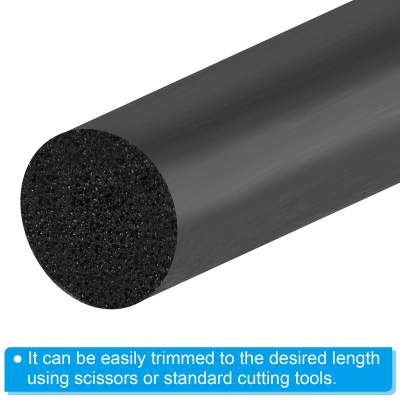 PATIKIL 13/16 Inch x 9.8 Feet Backer Rod, Foam Rope Caulk Crack Joint Filler Roll Seal Weather Strip for Home Construction, Black