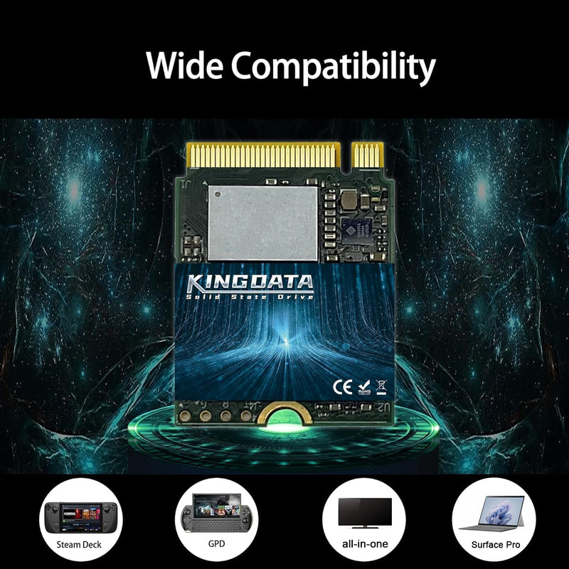 M.2 2230 SSD 128GB PCIe NVMe Gen 3.0X4 | Internal Solid State Drive High Performance Upgrade Compatible with Steam Deck Surface Pro Laptop Desktops