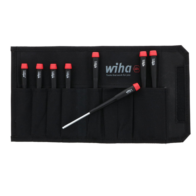 Wiha 26499 Ball End Hex Screwdriver Set, Inch, 8 Piece