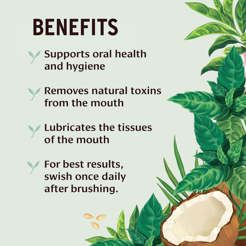 Banyan Botanicals Mint Daily Swish – Organic Ayurvedic Pulling Oil with Coconut Oil – Mouthwash for Fresh Breath and Sparkling Oral Health* – 24 oz – Non GMO Sustainably Sourced Vegan 24 Fl Oz (Pack of 1)