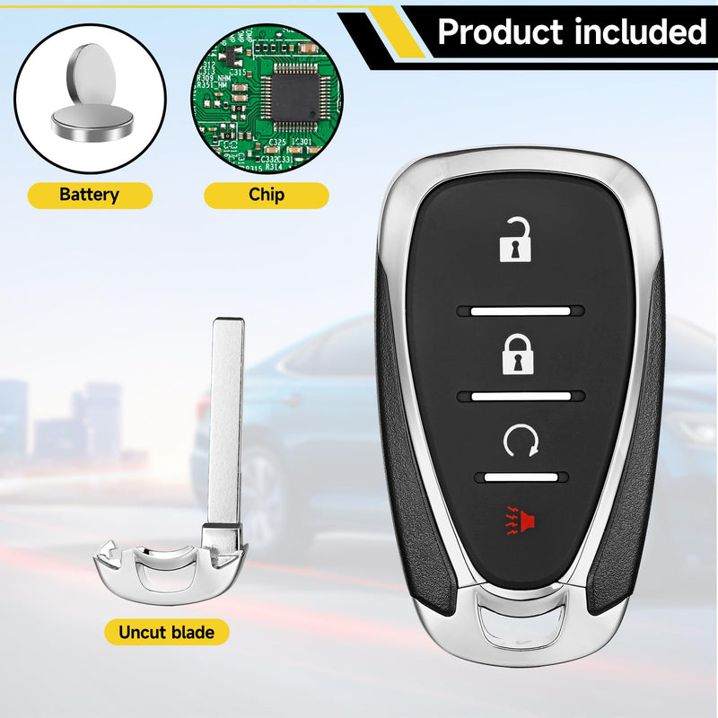 2 Pcs Key Fob Replacement Fits for Chevy Blazer Traverse Trailblazer 2021 2022 2023 2024 Bolt EUV/EV 2022-2024 Smart Proximity Car Keyless Entry Remote Control Remote HYQ4ES 433Mhz 46