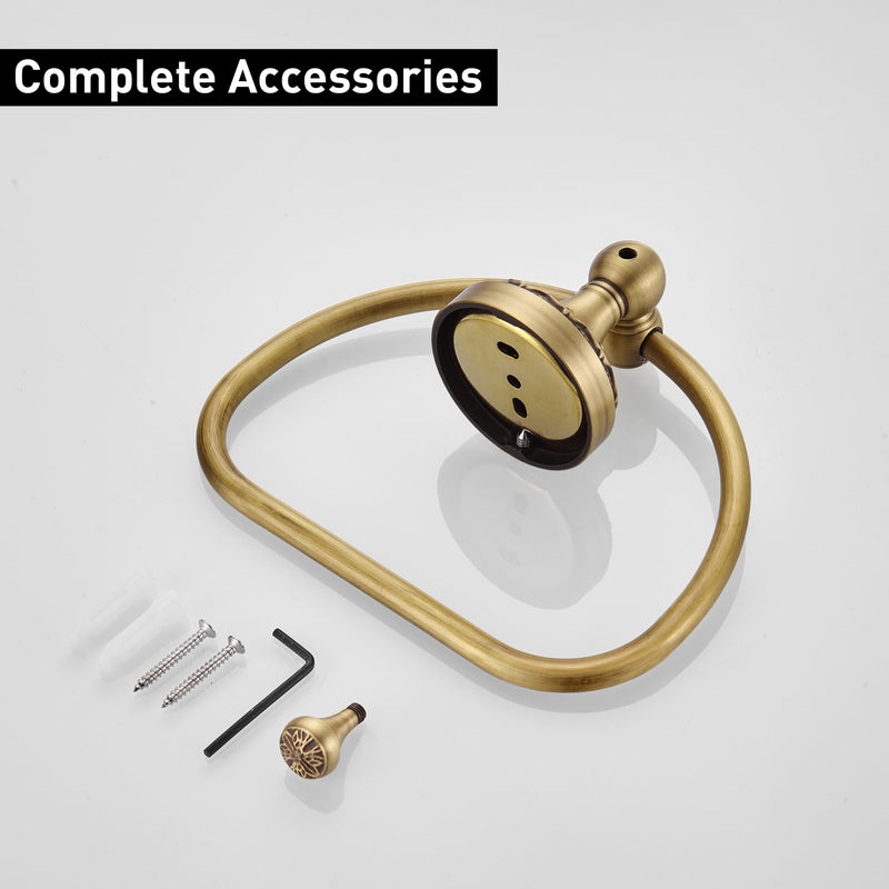 Antique Toilet Paper Holder Hand Towel Holder 2 Pieces Set Bathroom Hardware Towel Ring Tissue Roll Holder Toilet Tissue Holder Antique Bathroom Accessories Set Wall Mount Stainless Steel Antique B