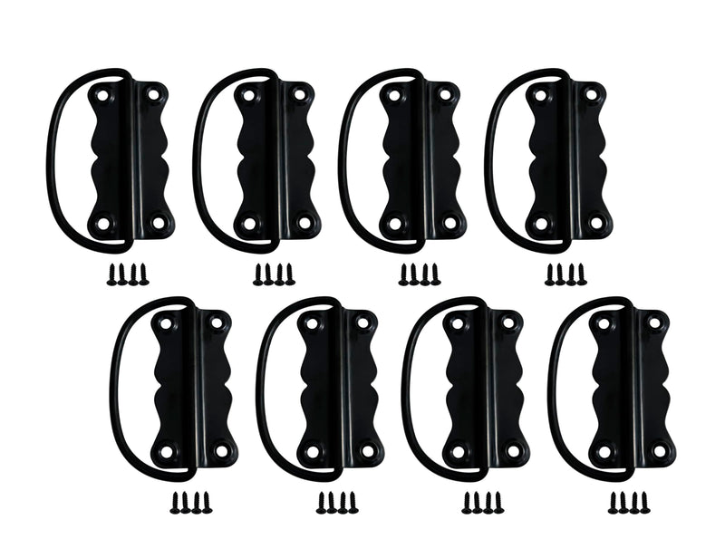 QCAA Deco Ring Chest Pull Handle for Jewelry Box, Wooden Box, Metal, 2-3/4", Black, Made in Taiwan, 8 Pack