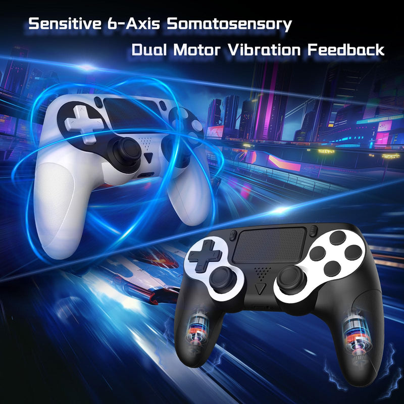 DEFNDR 2 Pack Wireless Controller Compatible with PS4 / Pro/Slim,with 6-Axis Motion Sensor/Double Vibration/3.5mm Audio Jack