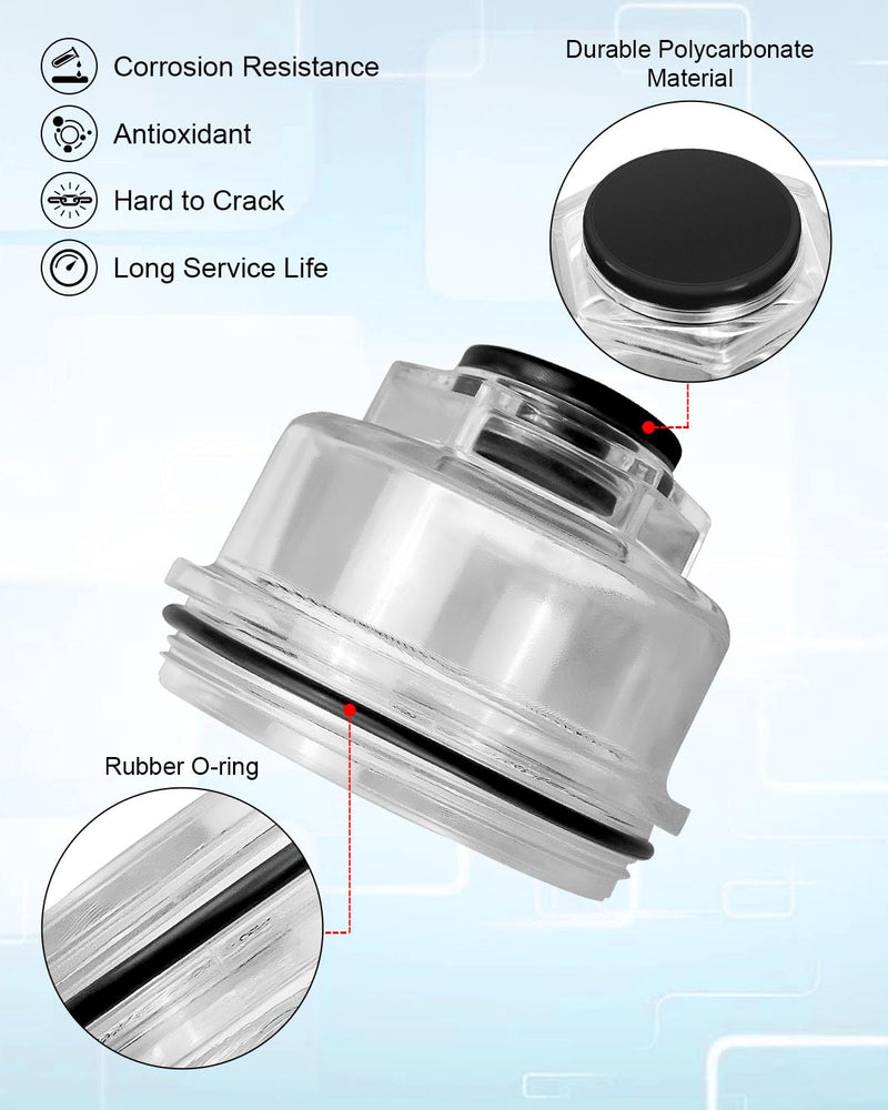 2 Pcs Hub Oil Cap Kit 3 3/4" Threads Diameter Fits for AL-KO and Hayes axles 10K-16K, Essential Oil Cap Replace K71-859-00 K568220 with Oil Ring and Rubber Plug 2 Pcs