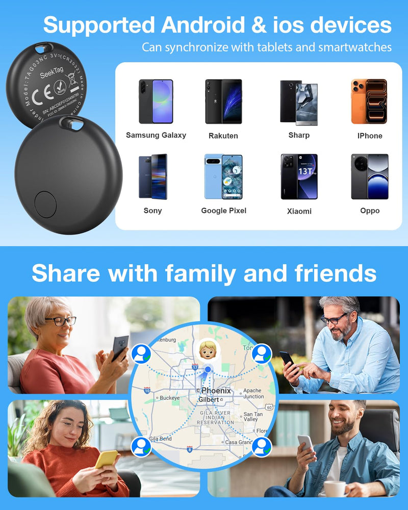 GPS Tracker for Vehicles,2 Year Battery Life,GPS Tracker,2pcs Hidden Magnetic case,Trackers for Tracking Vehicle,2pcs GPS Tracker,Ultra-Slim,No Monthly Fee for Android and iPhone
