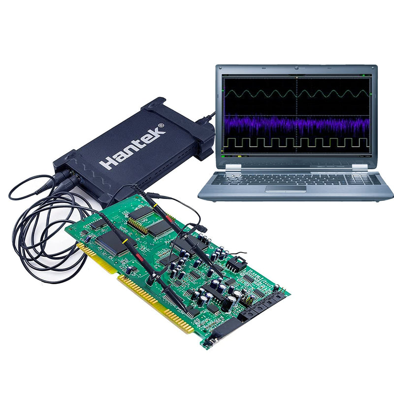 Hantek Laptop PC USB Digital Storage Virtual Oscilloscope 2 Channels 20Mhz Handheld Portable Osciloscopio (6022BE) 6022BE