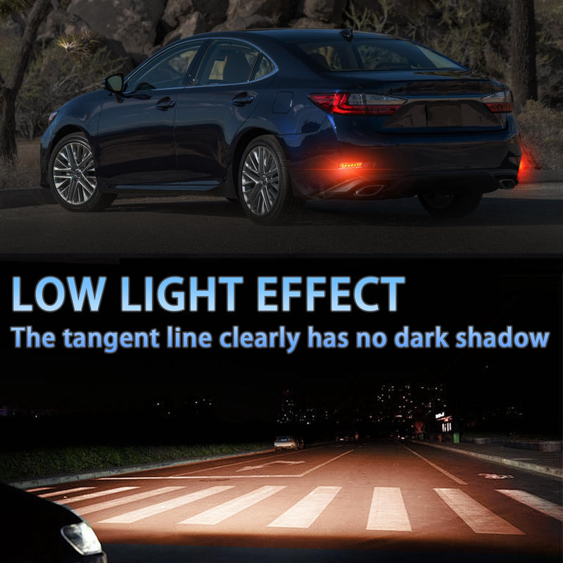 LED Rear Bumper Reflectors Light Fog Brake Tail Lamps Compatible with Lexus ES350 ES300h 2013-2018, 2013-2020 GS200t GS350 GS460 OEM Stock Reflector Turn Signal Side Marker Light (BLACK) BLACK