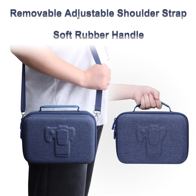 Small Camera Case Bag for Canon EOS Rebel T7/R50//R100 DSLR Camera Navy | Hard Carrying Travel Case for Canon EOS Rebel T7/R50//R100/R6 Mark II/R8/R6 Mark III/R50 V/T6/R10/R5 Mark II DSLR SLR Camera Navy Blue Small