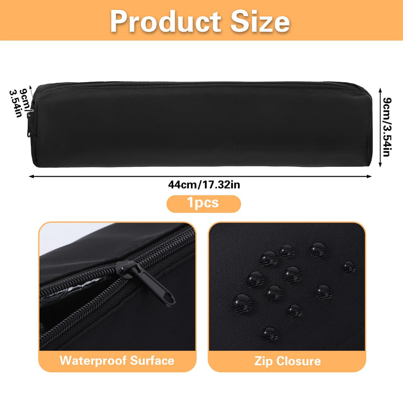 Xindojuz Professional Hot Hair Tools Travel Bag, Portable Heat Resistant Storage Organizer Case Pouch for Curling Irons, Flat Irons, Hair Dryers Women Travel Essentials (Black, 17.32" x 3.54"x 3.54")